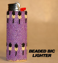 Beaded Bic Lighter (d)