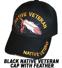 Black Native Veteran Cap