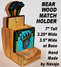 Eagle Wood Match Holder