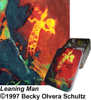 Puzzle Tin, Leaning Man, Petroglyph