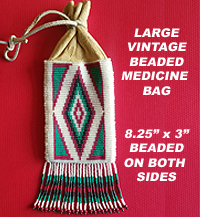 Vintage Native American Beaded Medicine Bag