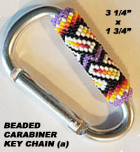 Native American Beaded Carabiner Key Chain
