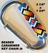 Native American Beaded Carbiner Key Chain