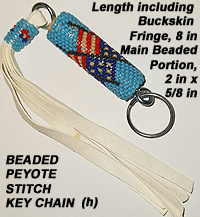 Native American Peyote Stitch Beaded Key Chain (h)