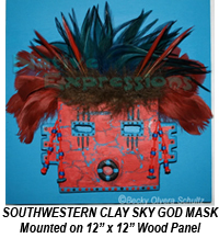 Southwestern Clay Sky God Mask, ©Becky Olvera Schultz