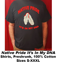 Native Pride It's In My DNA Black T-Shirt ©Becky Olvera Schultz