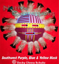 Purple Zia Mask, ©Becky Olvera Schultz