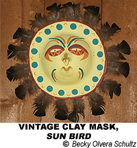 Sun Bird Clay Mask, ©Becky Olvera Schultz